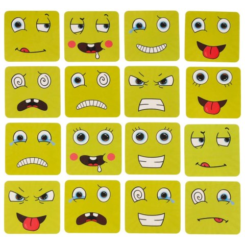Gra edukacyjne wyzwania nauka emocji klocki drewniane