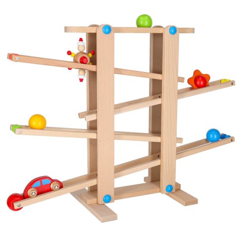 Tor kulkowy drewniany kulodrom montessori XXL