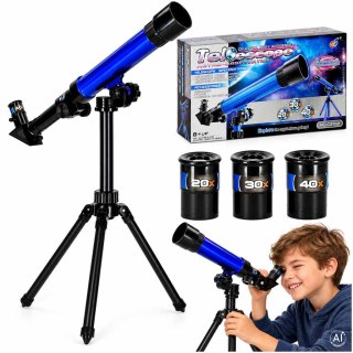 Teleskop astronomiczny luneta obserwacyjna dla dzieci ze statywem 20x 30x 40x