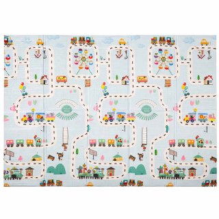 Mata edukacyjna piankowa dwustronna składana 150x200cm balony ulica