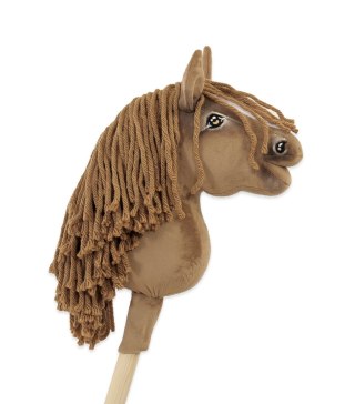 Hobby Horse Mały koń na kiju Premium brązowy jasny kasztan A5