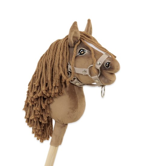 Hobby Horse Mały koń na kiju Premium brązowy jasny kasztan A5