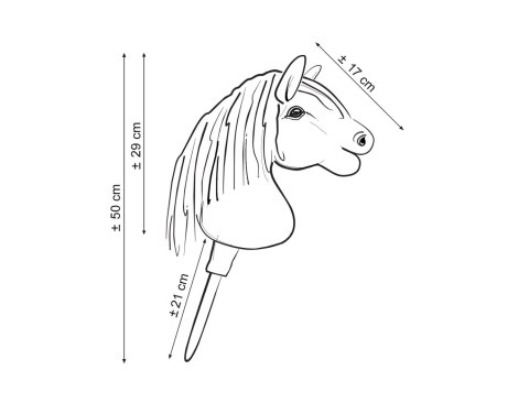 Hobby Horse Mały koń na kiju Premium kremowy cremello A5