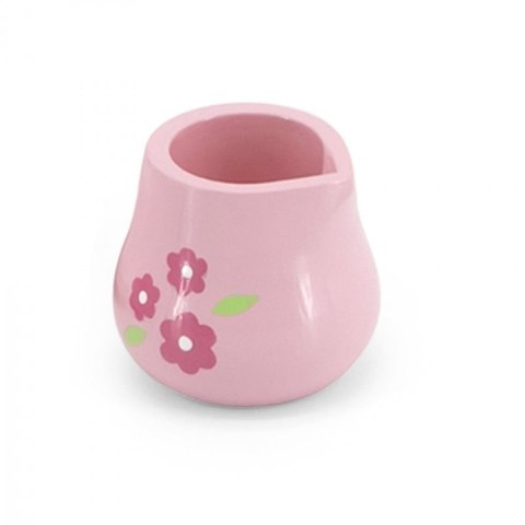 Viga 44543 Pink Flower — drewniany serwis do herbaty z tacą