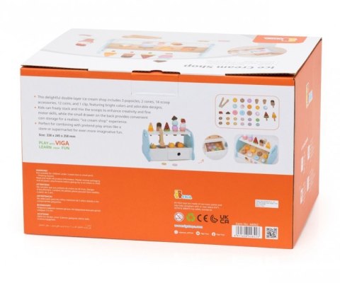 Viga 44842 Drewniana Mini Lodziarnia Cukiernia