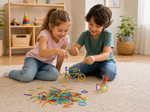 Smart Sticks — patyczki i łączniki konstrukcyjne, 300 elementów ZA6325