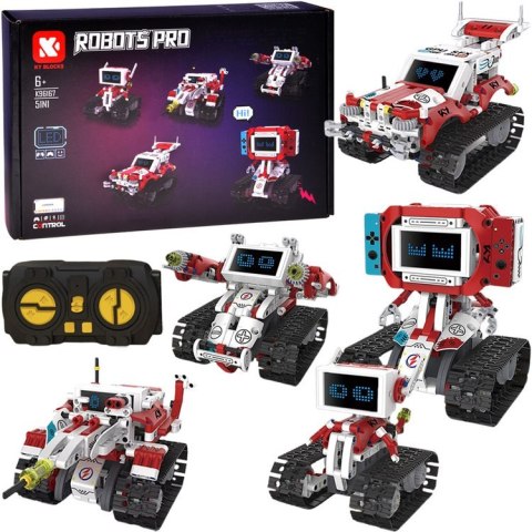 Klocki zdalnie sterowane Robots Pro 5w1 z ekranem LED RC0741