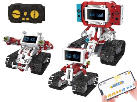Klocki zdalnie sterowane Robots Pro 5w1 z ekranem LED RC0741